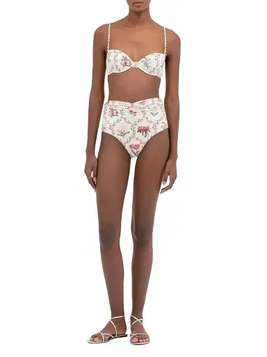 Agua by Agua Bendita Women's Vaiven Orquidea Ruched Bikini Bottom | Thumbnail 2 Agua by Agua Bendita Women's Vaiven Orquidea Ruched Bikini Bottom | Thumbnail 2