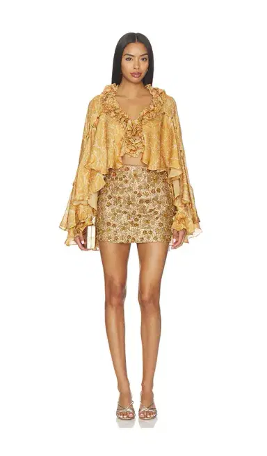 LA FUORI Gilded Honeycomb Mini Skirt | Thumbnail 5 LA FUORI Gilded Honeycomb Mini Skirt | Thumbnail 5