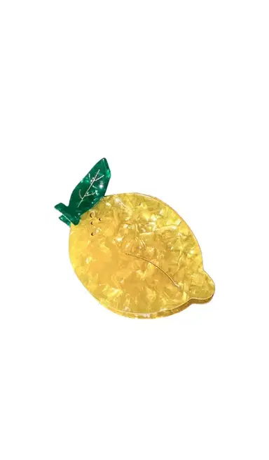 Solar Eclipse Hand-painted Lemon Fruit Claw Hair Clip | Thumbnail 1 Solar Eclipse Hand-painted Lemon Fruit Claw Hair Clip | Thumbnail 1