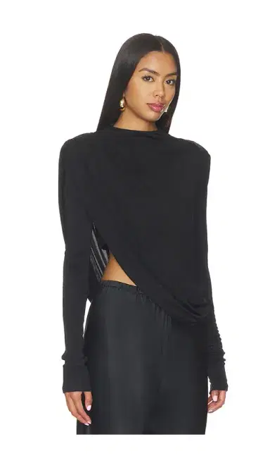 MISHA The Draped Sheen Jersey Top | Thumbnail 2 MISHA The Draped Sheen Jersey Top | Thumbnail 2