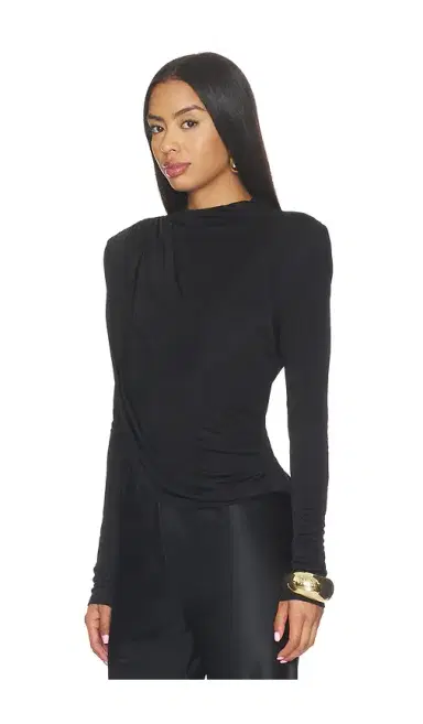 MISHA The Draped Sheen Jersey Top | Thumbnail 3 MISHA The Draped Sheen Jersey Top | Thumbnail 3