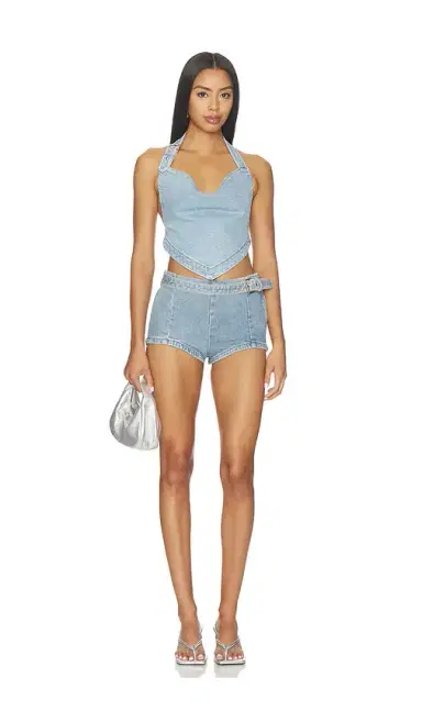 Retrofête Oleeara Denim Short | Thumbnail 5 Retrofête Oleeara Denim Short | Thumbnail 5