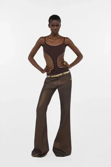 Roberto Cavalli Brown One-piece Swimsuit with Cut-out | Thumbnail 7 Roberto Cavalli Brown One-piece Swimsuit with Cut-out | Thumbnail 7