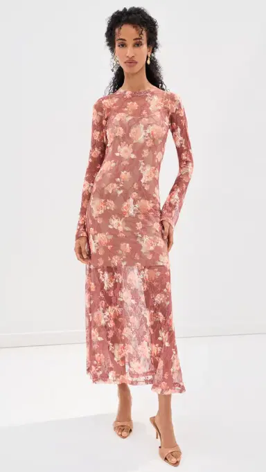 Madelynne Garden Dress Rust Rose | Thumbnail 2 Madelynne Garden Dress Rust Rose | Thumbnail 2