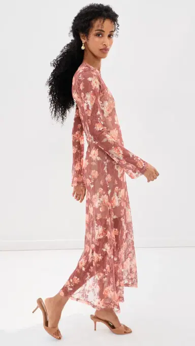 Madelynne Garden Dress Rust Rose | Thumbnail 4 Madelynne Garden Dress Rust Rose | Thumbnail 4