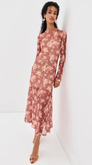 Madelynne Garden Dress Rust Rose | Thumbnail 6 Madelynne Garden Dress Rust Rose | Thumbnail 6
