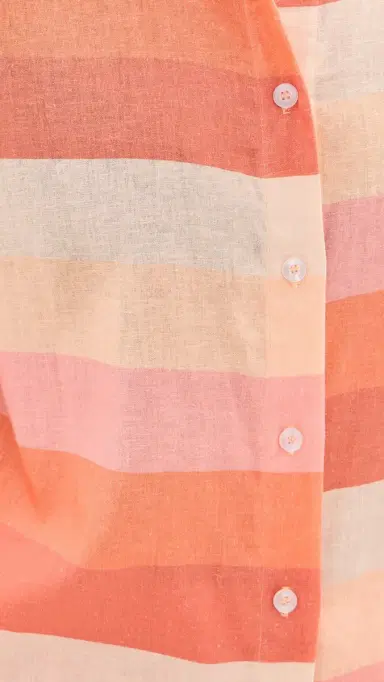 LE BOP Ombre Button Down Shirt Melon Ombre | Thumbnail 6 LE BOP Ombre Button Down Shirt Melon Ombre | Thumbnail 6