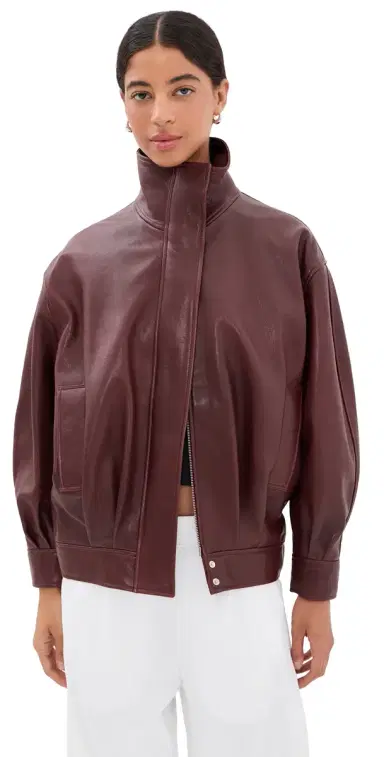ARMA Paula Leather Funnel Neck Jacket | Thumbnail 1 ARMA Paula Leather Funnel Neck Jacket | Thumbnail 1