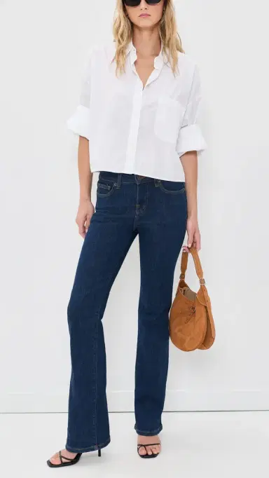 Good American Good Low Rise Bootcut Jeans Indigo31 | Thumbnail 5 Good American Good Low Rise Bootcut Jeans Indigo31 | Thumbnail 5