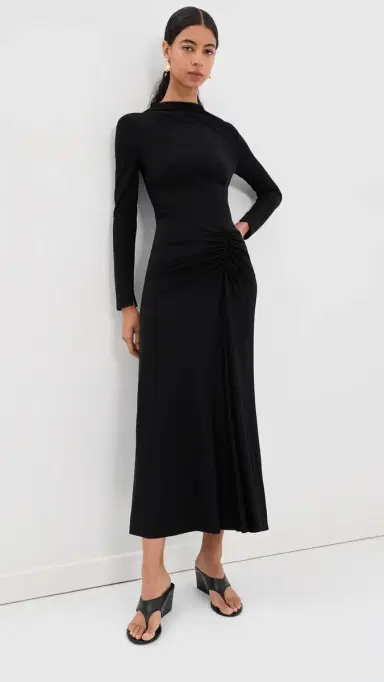 Simkhai Ferrera Midi Dress Black 2 | Thumbnail 2 Simkhai Ferrera Midi Dress Black 2 | Thumbnail 2