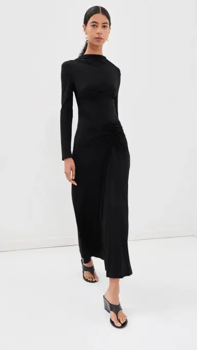 Simkhai Ferrera Midi Dress Black 2 | Thumbnail 5 Simkhai Ferrera Midi Dress Black 2 | Thumbnail 5