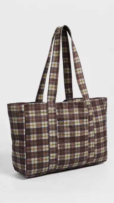 Damson Madder Cocoa Check Tote Bag | Thumbnail 4 Damson Madder Cocoa Check Tote Bag | Thumbnail 4