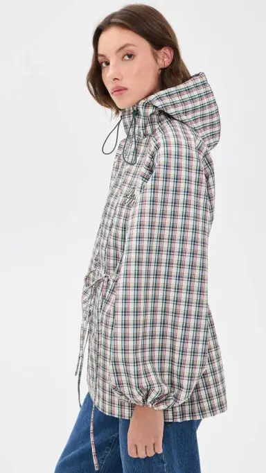 Damson Madder Elderberry Check Liu Raincoat | Thumbnail 4 Damson Madder Elderberry Check Liu Raincoat | Thumbnail 4