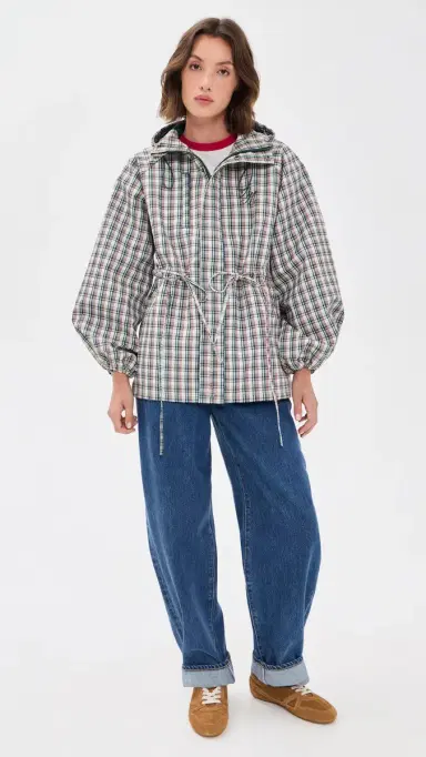 Damson Madder Elderberry Check Liu Raincoat | Thumbnail 5 Damson Madder Elderberry Check Liu Raincoat | Thumbnail 5