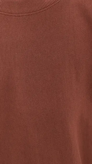 Tibi Lightweight Crew Neck Sweatshirt Red Clay | Thumbnail 6 Tibi Lightweight Crew Neck Sweatshirt Red Clay | Thumbnail 6