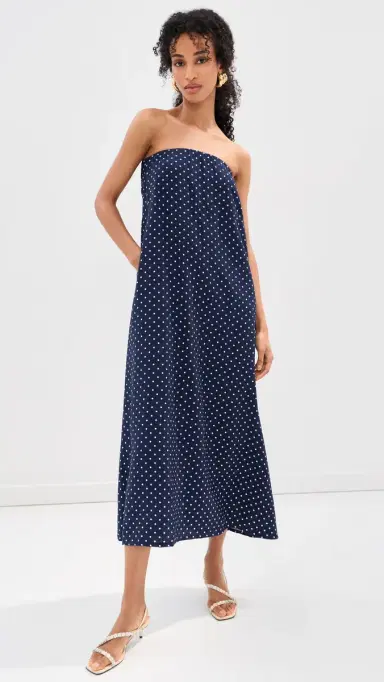 Madelynne Magnolia Maxi Dress Navy Polka Dot | Thumbnail 2 Madelynne Magnolia Maxi Dress Navy Polka Dot | Thumbnail 2