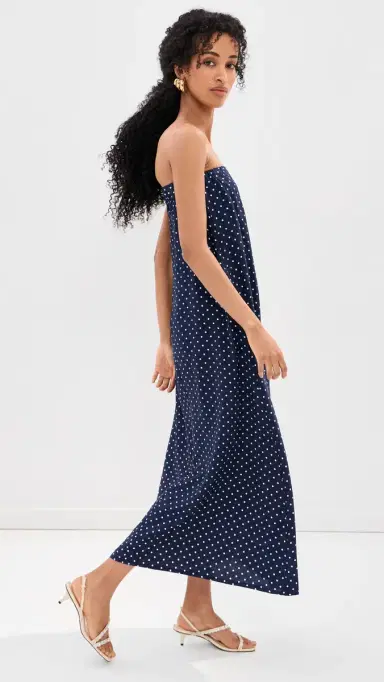 Madelynne Magnolia Maxi Dress Navy Polka Dot | Thumbnail 4 Madelynne Magnolia Maxi Dress Navy Polka Dot | Thumbnail 4