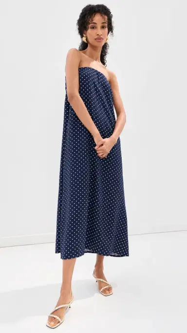 Madelynne Magnolia Maxi Dress Navy Polka Dot | Thumbnail 6 Madelynne Magnolia Maxi Dress Navy Polka Dot | Thumbnail 6