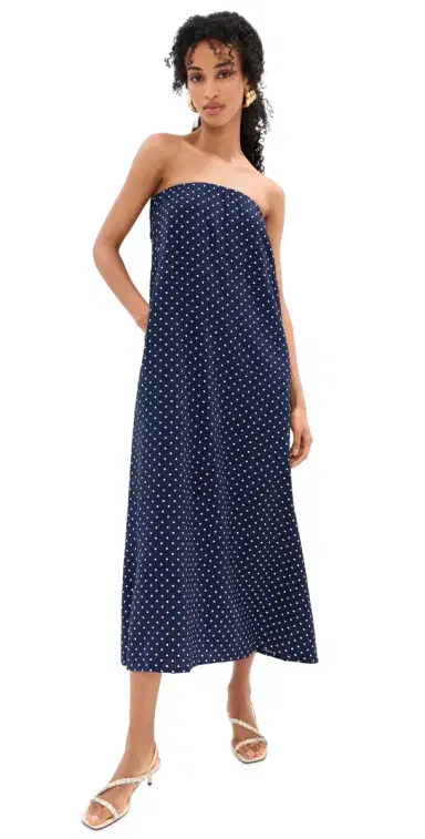 Madelynne Magnolia Maxi Dress Navy Polka Dot | Thumbnail 1 Madelynne Magnolia Maxi Dress Navy Polka Dot | Thumbnail 1