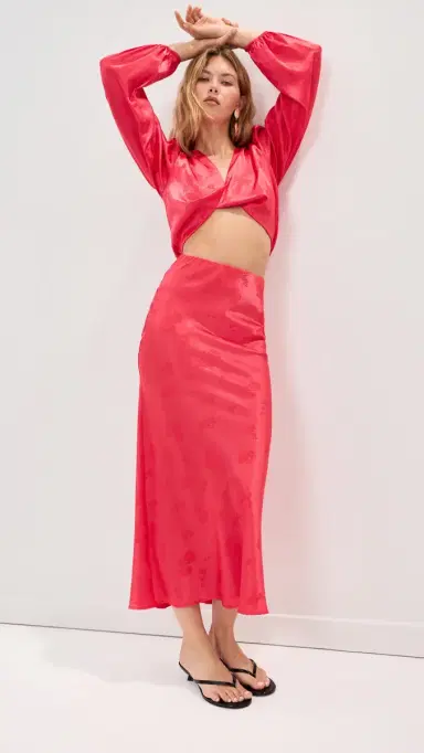 Madelynne Ivy Skirt Red Floral | Thumbnail 5 Madelynne Ivy Skirt Red Floral | Thumbnail 5