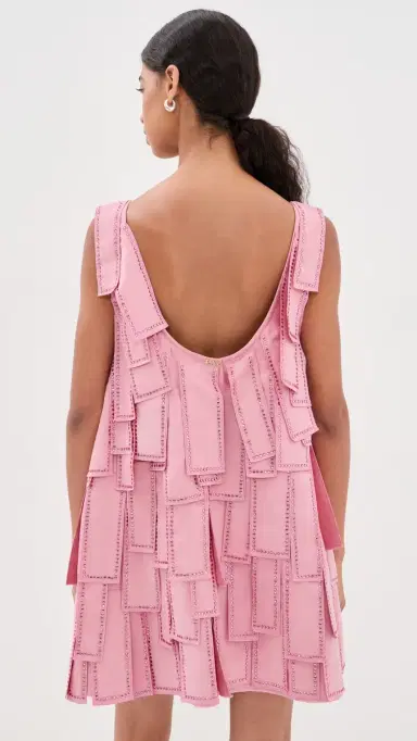 La Vie Style House Jewel Tassel Mini Swing Dress Pink One Size | Thumbnail 3 La Vie Style House Jewel Tassel Mini Swing Dress Pink One Size | Thumbnail 3