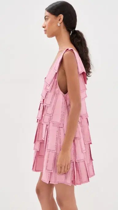 La Vie Style House Jewel Tassel Mini Swing Dress Pink One Size | Thumbnail 4 La Vie Style House Jewel Tassel Mini Swing Dress Pink One Size | Thumbnail 4