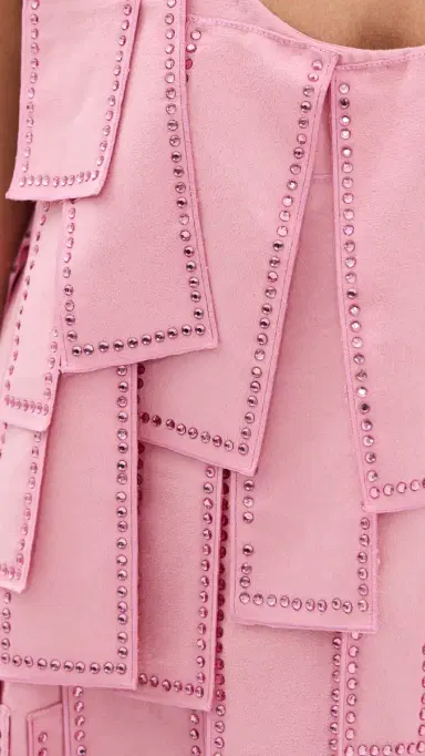 La Vie Style House Jewel Tassel Mini Swing Dress Pink One Size | Thumbnail 6 La Vie Style House Jewel Tassel Mini Swing Dress Pink One Size | Thumbnail 6