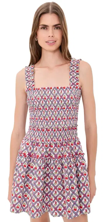 Hill House Home The Azalea Mini Nap Dress Diamond Cherries | Thumbnail 1 Hill House Home The Azalea Mini Nap Dress Diamond Cherries | Thumbnail 1
