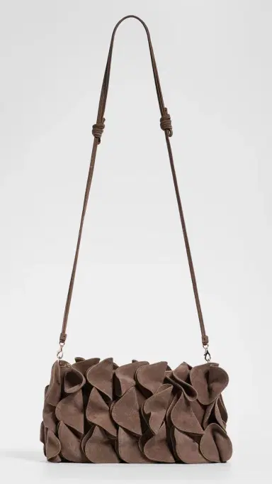 FARM Rio Suede Flower Clutch Bag Sand One Size | Thumbnail 2 FARM Rio Suede Flower Clutch Bag Sand One Size | Thumbnail 2