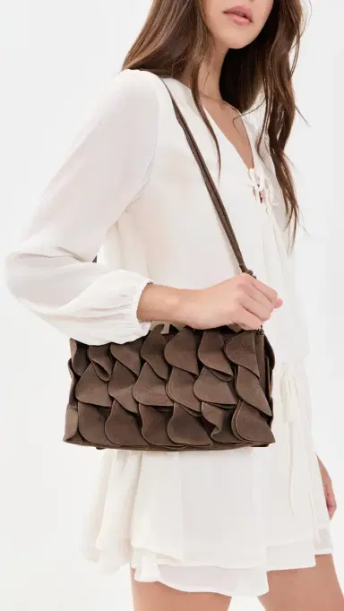 FARM Rio Suede Flower Clutch Bag Sand One Size | Thumbnail 4 FARM Rio Suede Flower Clutch Bag Sand One Size | Thumbnail 4