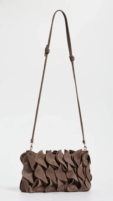 FARM Rio Suede Flower Clutch Bag Sand One Size | Thumbnail 5 FARM Rio Suede Flower Clutch Bag Sand One Size | Thumbnail 5