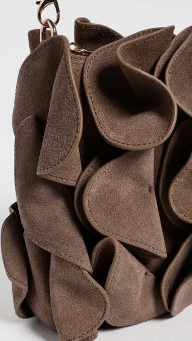 FARM Rio Suede Flower Clutch Bag Sand One Size | Thumbnail 6 FARM Rio Suede Flower Clutch Bag Sand One Size | Thumbnail 6