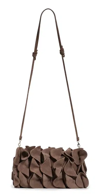FARM Rio Suede Flower Clutch Bag Sand One Size | Thumbnail 1 FARM Rio Suede Flower Clutch Bag Sand One Size | Thumbnail 1