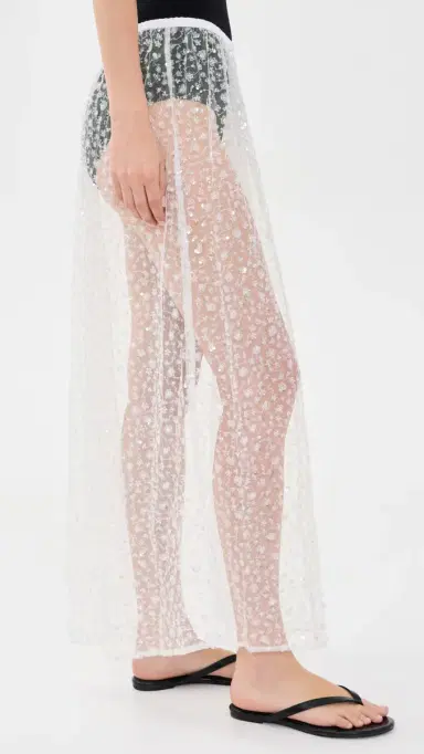 VRG GRL Daisy Sequin Maxi Skirt White | Thumbnail 4 VRG GRL Daisy Sequin Maxi Skirt White | Thumbnail 4