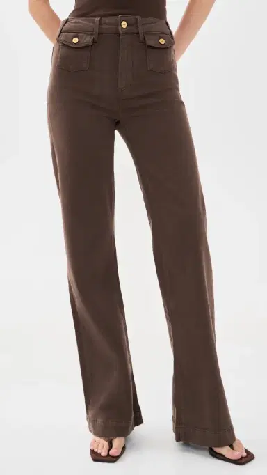 PAIGE Leenah Mini Patch Pockets Jeans Rich Chocolate | Thumbnail 2 PAIGE Leenah Mini Patch Pockets Jeans Rich Chocolate | Thumbnail 2