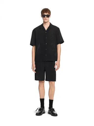 Off-White Handstyle Logo Organza Bowling Shorts | Thumbnail 2 Off-White Handstyle Logo Organza Bowling Shorts | Thumbnail 2