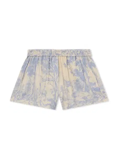 Off-White City Nature Linen Pajama Shorts | Thumbnail 1 Off-White City Nature Linen Pajama Shorts | Thumbnail 1