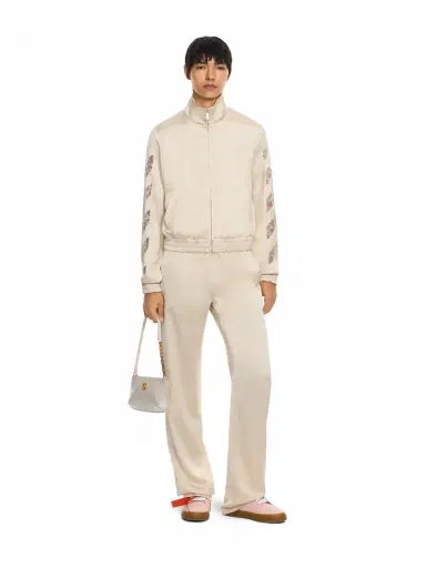 Off-White Diagonals Lace Satin Track Pants | Thumbnail 2 Off-White Diagonals Lace Satin Track Pants | Thumbnail 2