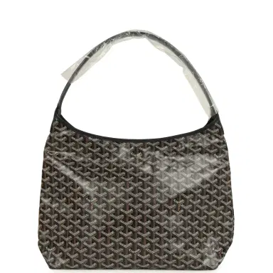 goyard Goyard Goyardine Black Boheme Hobo Bag Palladium Hardware | Thumbnail 1 goyard Goyard Goyardine Black Boheme Hobo Bag Palladium Hardware | Thumbnail 1