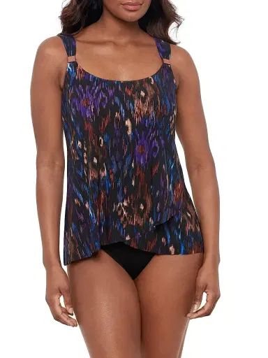 Miraclesuit Swim Women's Tapiz Dazzle Tankini - Black Multi - Size 12 | Thumbnail 2 Miraclesuit Swim Women's Tapiz Dazzle Tankini - Black Multi - Size 12 | Thumbnail 2