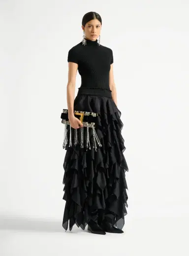 Balmain Long ruffled skirt | Thumbnail 2 Balmain Long ruffled skirt | Thumbnail 2