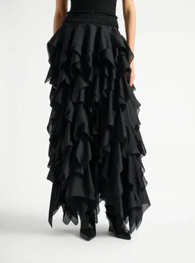 Balmain Long ruffled skirt | Thumbnail 7 Balmain Long ruffled skirt | Thumbnail 7