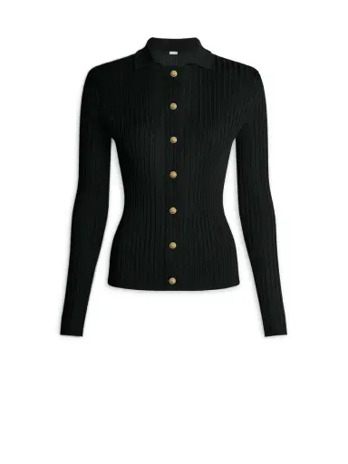 Balmain Buttoned ribbed knit cardigan | Thumbnail 1 Balmain Buttoned ribbed knit cardigan | Thumbnail 1