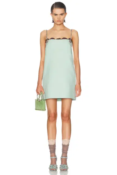 Valentino Crepe Couture Mini Dress | Thumbnail 1 Valentino Crepe Couture Mini Dress | Thumbnail 1