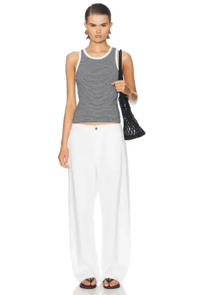 ENZA COSTA Cotton Mini Stripe Tank Top | Thumbnail 4 ENZA COSTA Cotton Mini Stripe Tank Top | Thumbnail 4