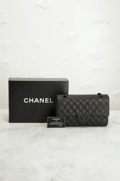 chanel Chanel Lambskin So Black Classic Double Flap Bag | Thumbnail 9 chanel Chanel Lambskin So Black Classic Double Flap Bag | Thumbnail 9