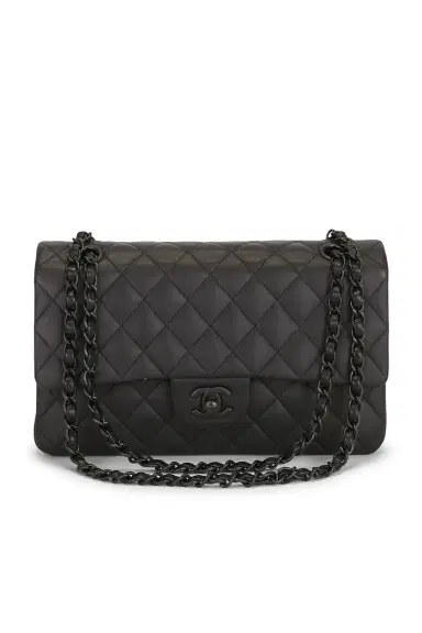 chanel Chanel Lambskin So Black Classic Double Flap Bag | Thumbnail 1 chanel Chanel Lambskin So Black Classic Double Flap Bag | Thumbnail 1