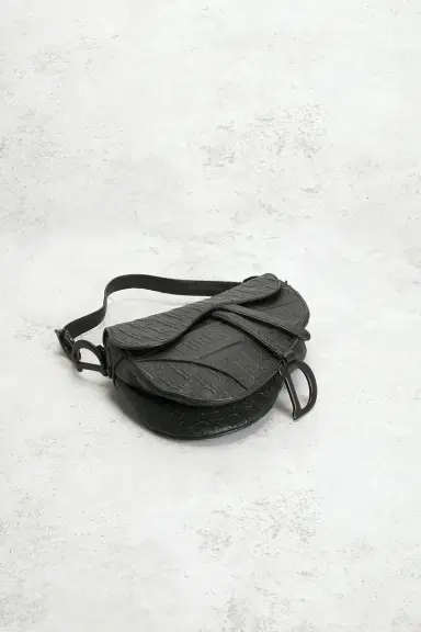FWRD Renew Dior Oblique Embossed Saddle Bag | Thumbnail 4 FWRD Renew Dior Oblique Embossed Saddle Bag | Thumbnail 4