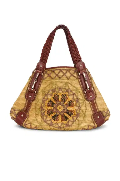 FWRD Renew Gucci Raffia Pelham Embroidered Hobo Bag | Thumbnail 1 FWRD Renew Gucci Raffia Pelham Embroidered Hobo Bag | Thumbnail 1