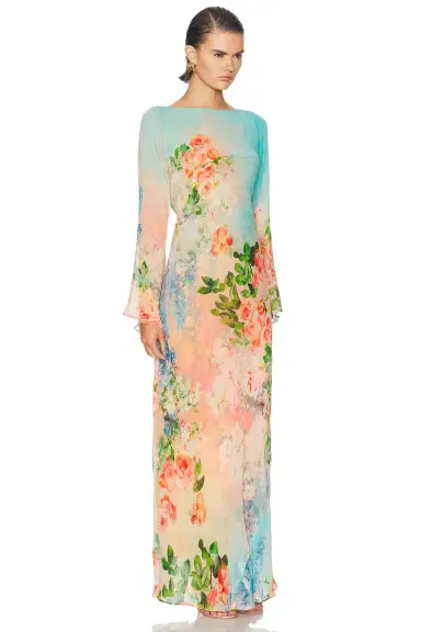 HEMANT AND NANDITA Double Layer Maxi Dress | Thumbnail 2 HEMANT AND NANDITA Double Layer Maxi Dress | Thumbnail 2